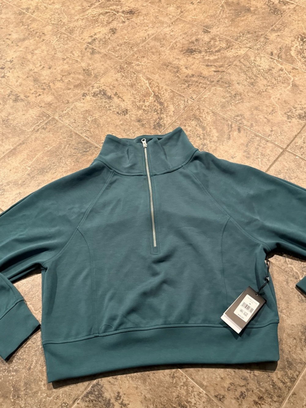 athletica Teal Half-Zip Pullover Jacket